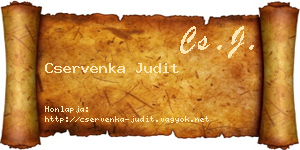 Cservenka Judit névjegykártya